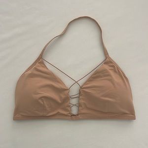 Nude swim top